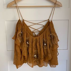 Free People Elsa Embellished Tank Top